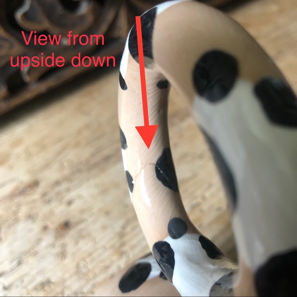 NWOT New LUX EROS Handmade Tan Round Handle Spotted Leopard Artsy Ceramic Mug - Picture 14 of 17